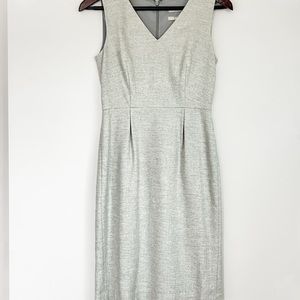 Banana Republic Light Gray Sheath Dress with Subtle Sparkles